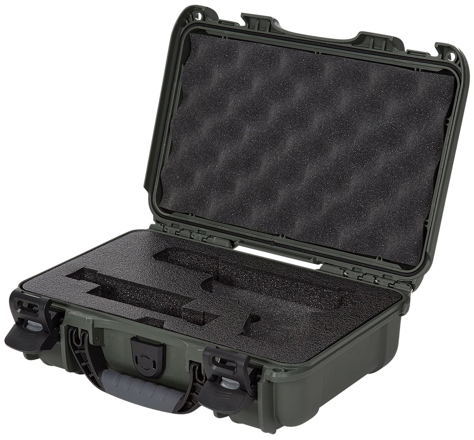 Nanuk 909 Glock Compatible Pistol Case Olive Resin with Closed-Cell Foam