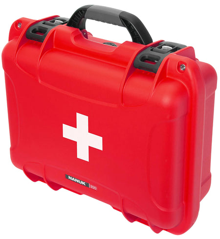 Nanuk 920S-000RD-PA0-FSA01 920 First Aid Hard Case Red Resin Waterproof w/ PowerClaw Latches