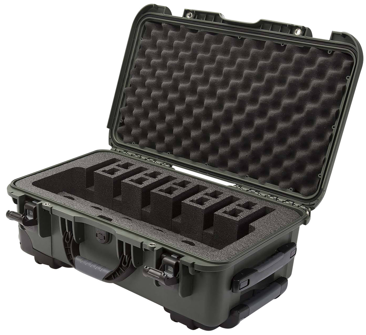 Nanuk 935 6 Up Pistol Case Olive Polymer with Closed-Cell Foam Padding 22" x 14" x 9" Interior