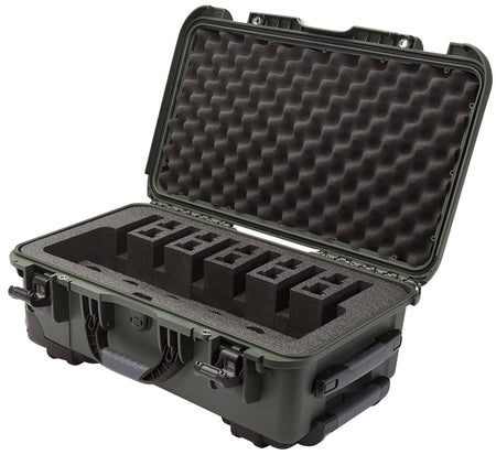 Nanuk 935 6 Up Pistol Case Olive Polymer with Closed-Cell Foam Padding 22" x 14" x 9" Interior