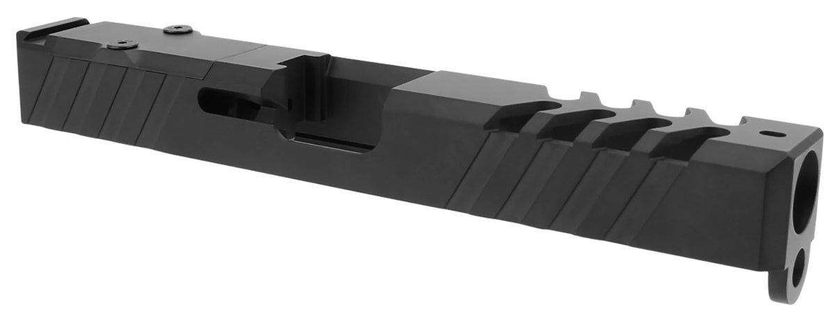 TacFire Replacement Slide 9mm Luger Graphite Black Cerakote Stainless Steel Optics Cut for Glock 17 Gen3