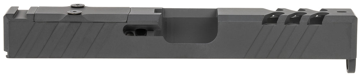 TacFire Replacement Slide 9mm Luger Graphite Black Cerakote Stainless Steel Optics Cut for Glock 19 Gen3