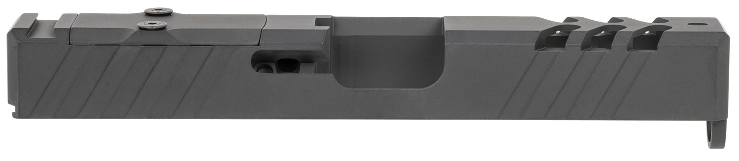 TacFire Replacement Slide 9mm Luger Graphite Black Cerakote Stainless Steel Optics Cut for Glock 19 Gen3