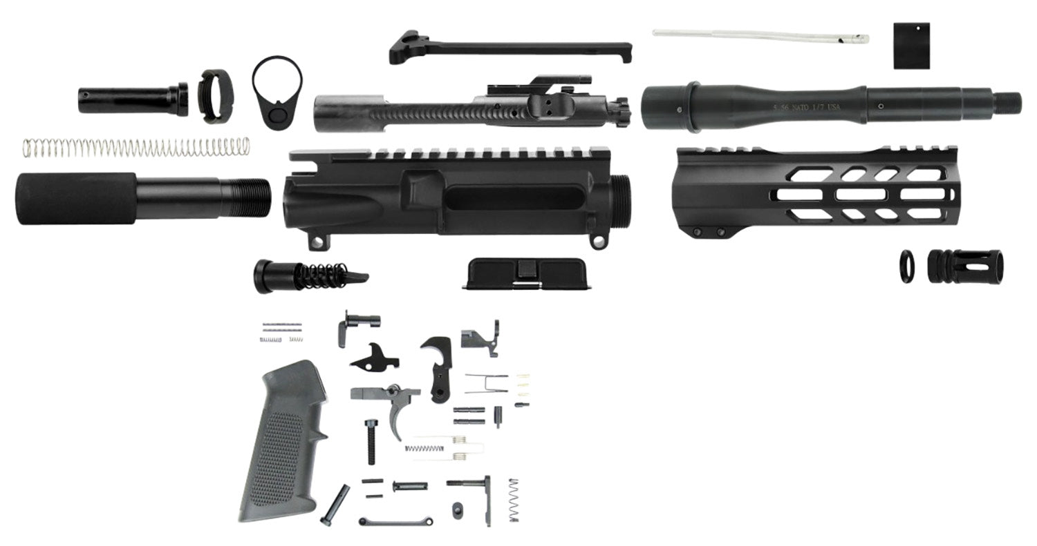 TacFire AR Build Kit 5.56x45mm NATO 7.5" Barrel Black AR Platform Pistol