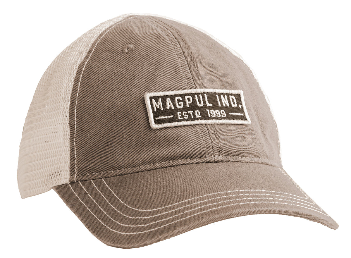 Magpul Established Garment Trucker Hat Driftwood Adjustable Snapback Embroidered Patch MAG1260-252