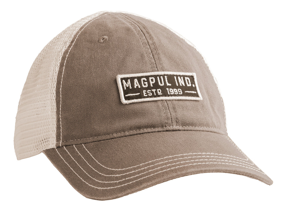 Magpul Established Garment Trucker Hat Driftwood Adjustable Snapback Embroidered Patch MAG1260-252