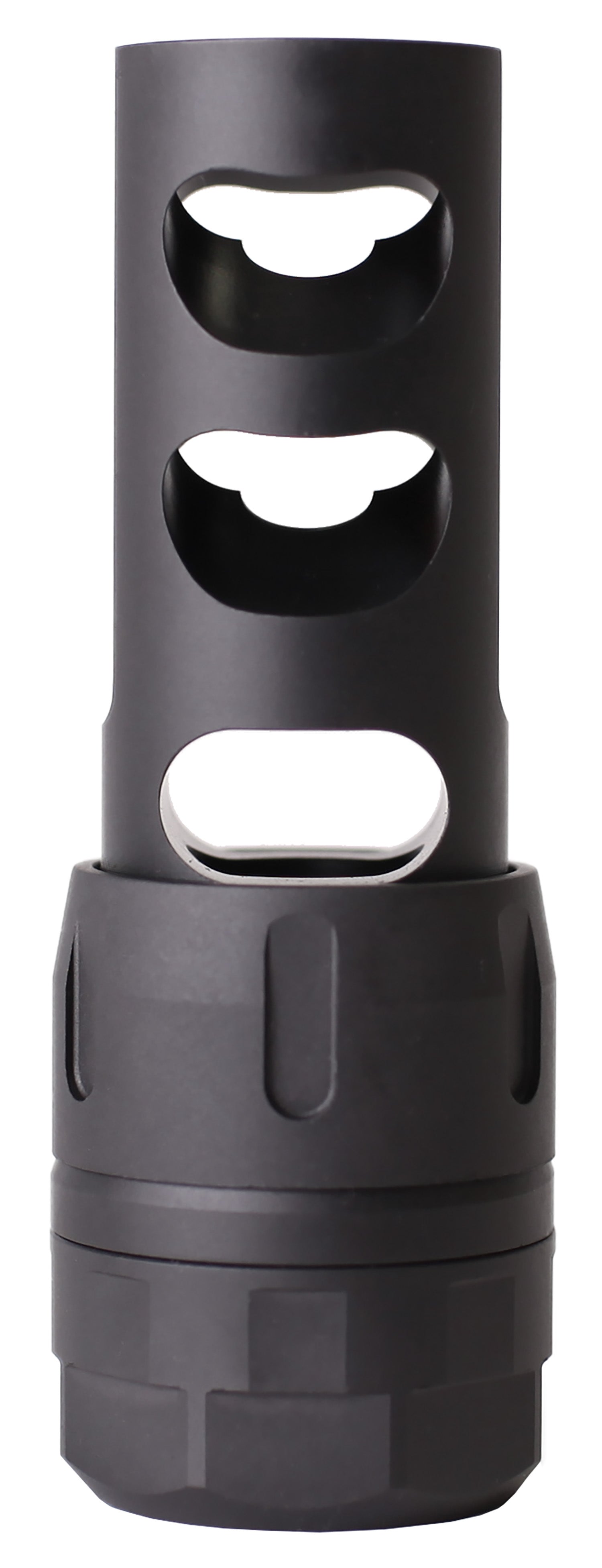 Nosler 97200 3-Port Muzzle Brake Black 5/8"-24 tpi Threads for .243 Caliber Recoil Reduction