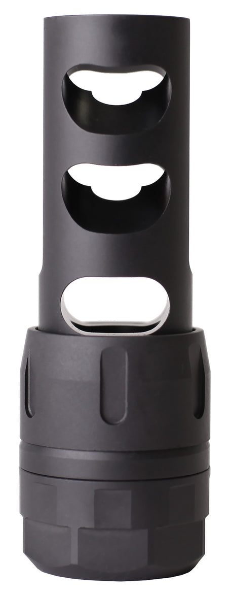 Nosler 97200 3-Port Muzzle Brake Black 5/8"-24 tpi Threads for .243 Caliber Recoil Reduction