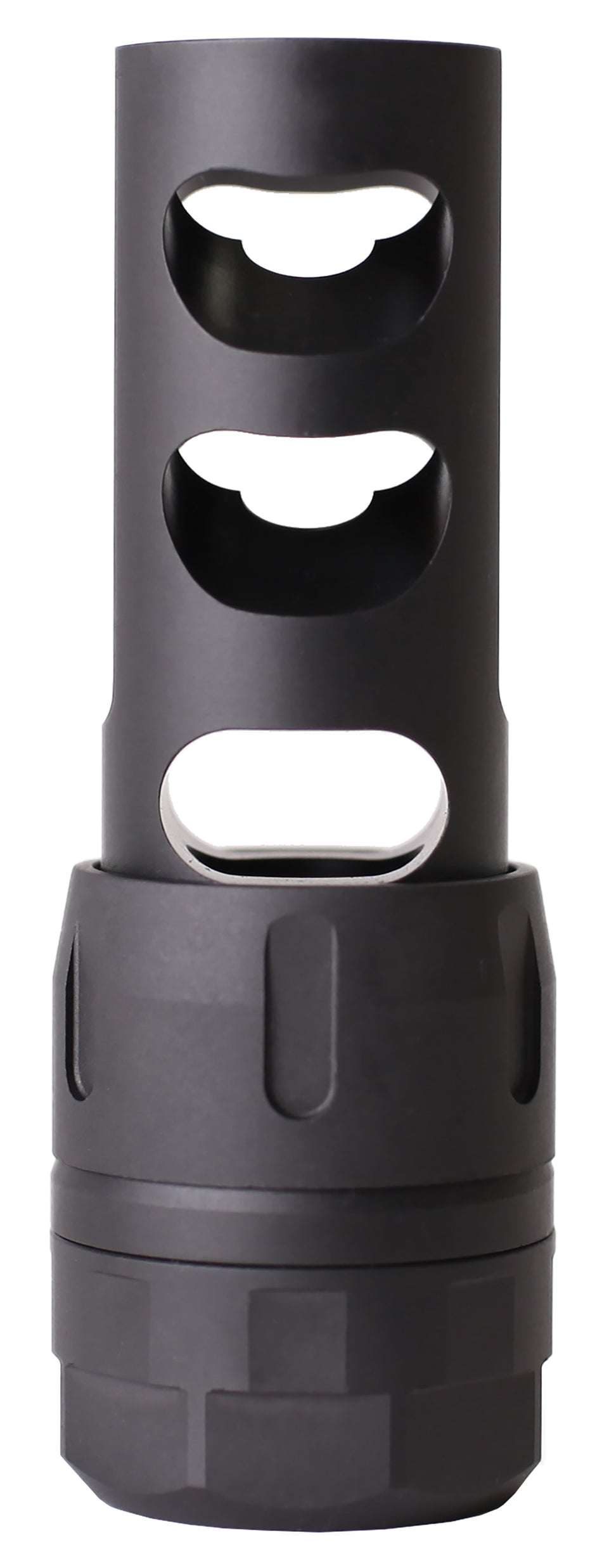 Nosler 97200 3-Port Muzzle Brake Black 5/8"-24 tpi Threads for .243 Caliber Recoil Reduction