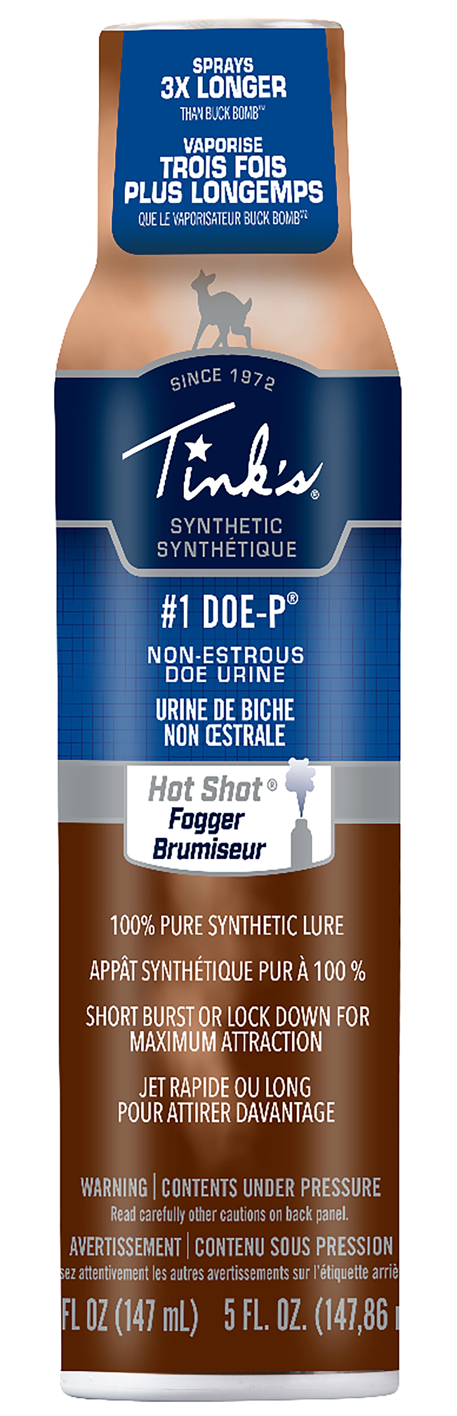 Tinks #1 Doe-P Synthetic Deer Attractant Doe Urine Fogger 5 oz Aerosol