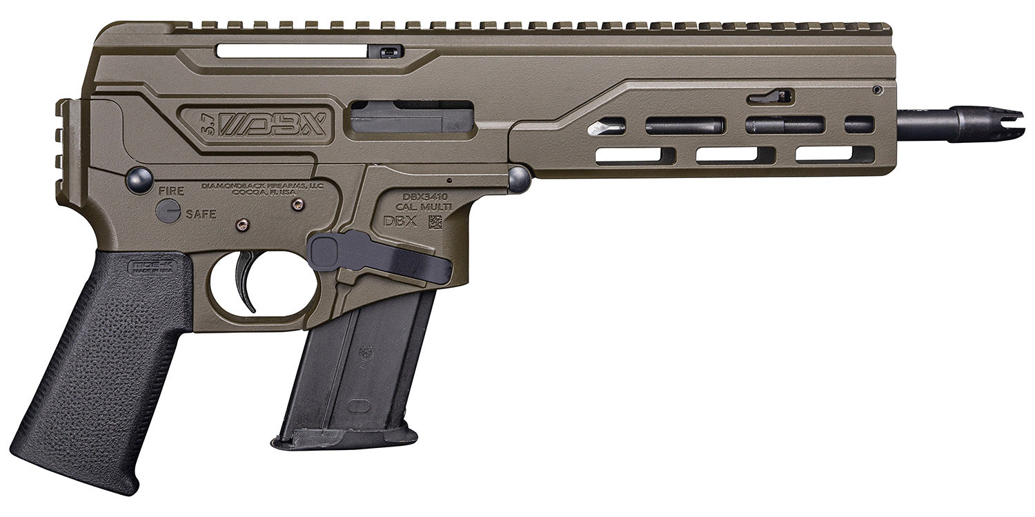Diamondback DB165AL101 DBX Sports South Exclusive 5.7x28mm 20+1 8" Black Nitride Threaded Barrel, M-LOK Handguard, OD Green Aluminum Picatinny Rail Receiver, Black Magpul K Grip