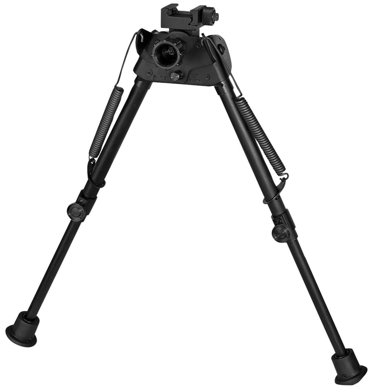 Harris Bipods S-L2P Swivel L Picatinny Bipod, 9-13", Self-Leveling Legs, Black Steel/Aluminum