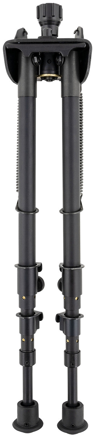 Harris Bipods S-25CP Swivel 25C Picatinny Bipod, 13.5-27", Black Steel/Aluminum, Rubber Feet