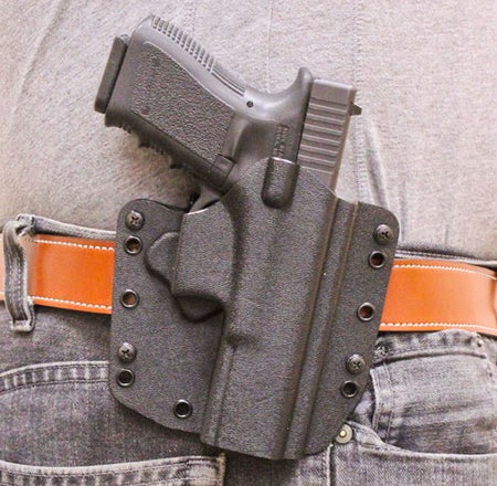 DeSantis SL Raptor Black RH IWB/OWB Kydex Holster for Glock 19/23