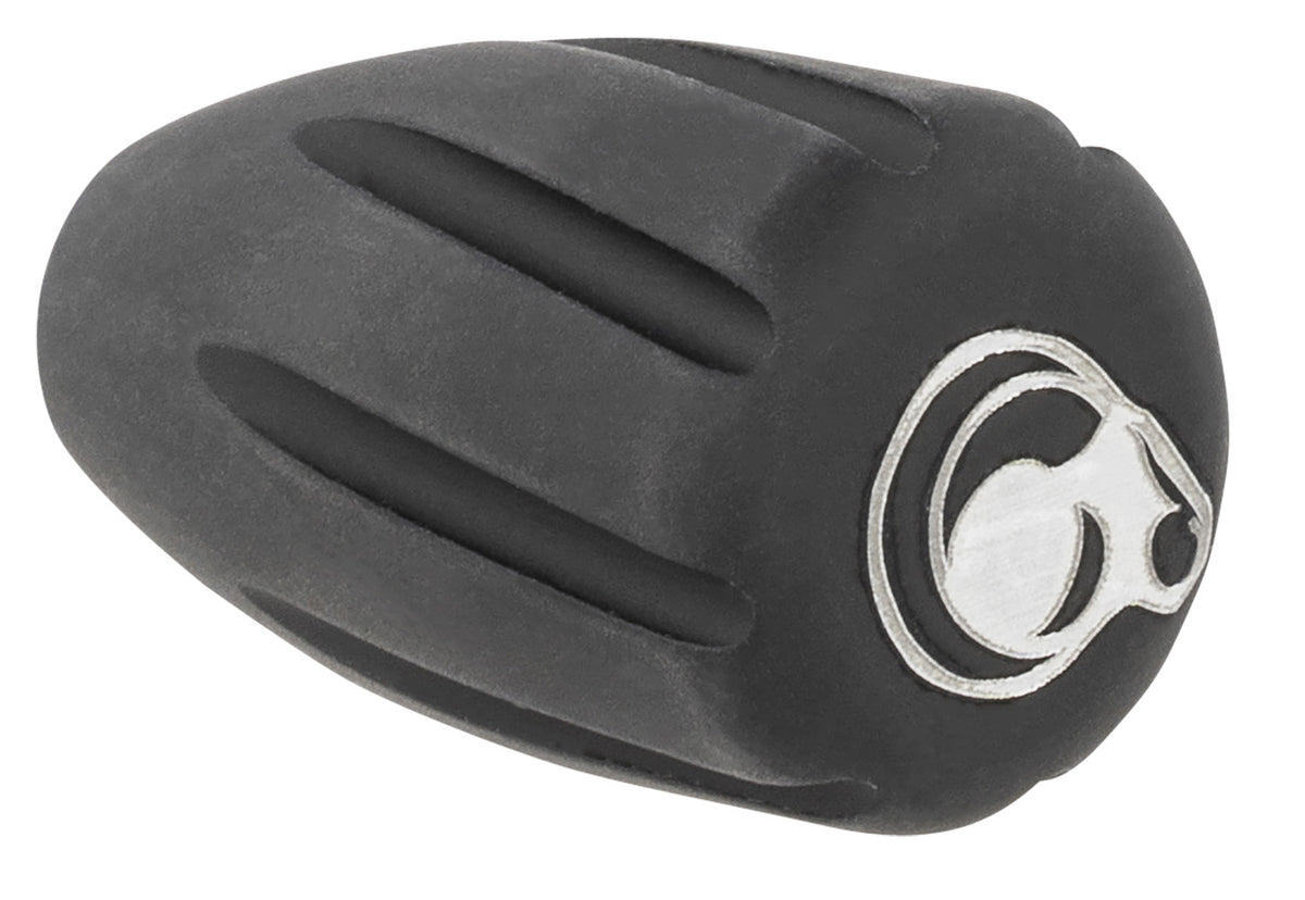 Christensen Arms 8100001900 Large Tactical Bolt Knob Black Hardcoat Anodized Aluminum with White Logo