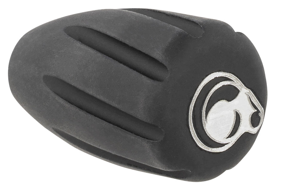 Christensen Arms 8100001900 Large Tactical Bolt Knob Black Hardcoat Anodized Aluminum with White Logo