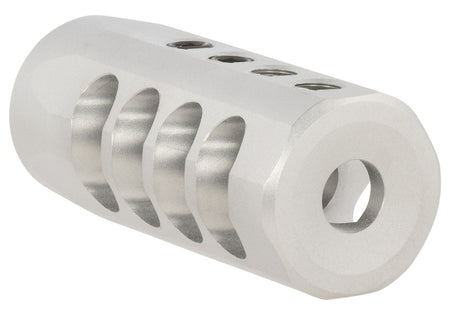 Christensen Arms 8100001702 Side-Baffle Muzzle Brake Natural Titanium 5/8"-24 tpi 338 Cal for .920" Bull Barrel