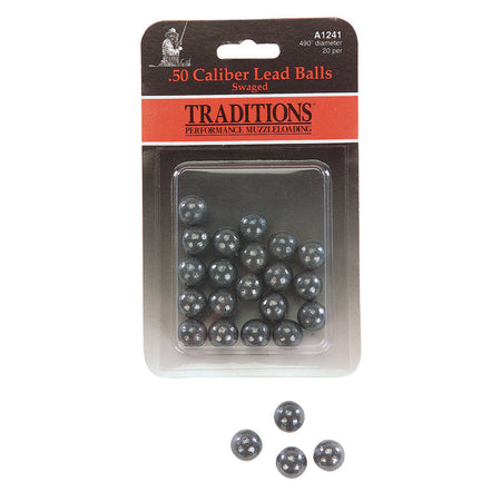 Traditions Swaged Round Balls .50 Cal. .490" Diameter 20 Pack