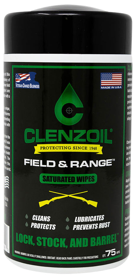 Clenzoil 2243 Field & Range Saturated Cleaning Wipes 50 Count