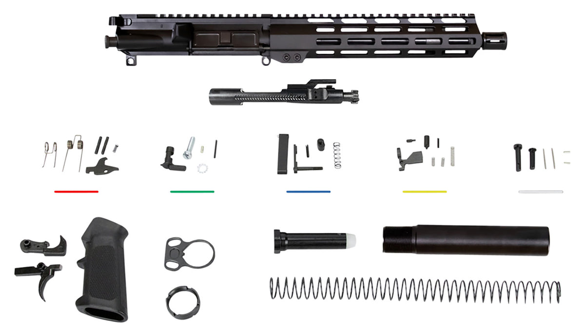 Aim Sports AR5CUB9 Complete Build Kit 5.56x45mm NATO 10.50" Black Nitride Barrel 10" M-LOK Handguard AR-15 Pistol
