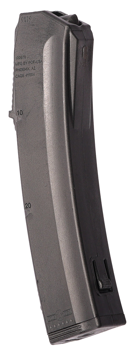 Patriot Ordnance Factory 00830 Phoenix 20rd 9mm Luger Replacement Magazine Black Polymer