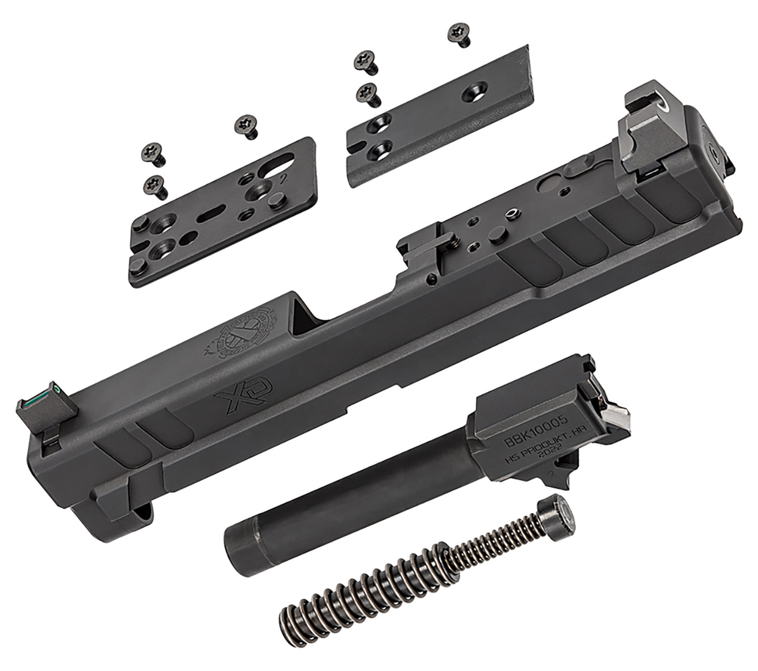 Springfield Armory XD4902 XD OSP 9mm Luger 4" Barrel Black Steel Slide Assembly with Optics Cut & Night Sights