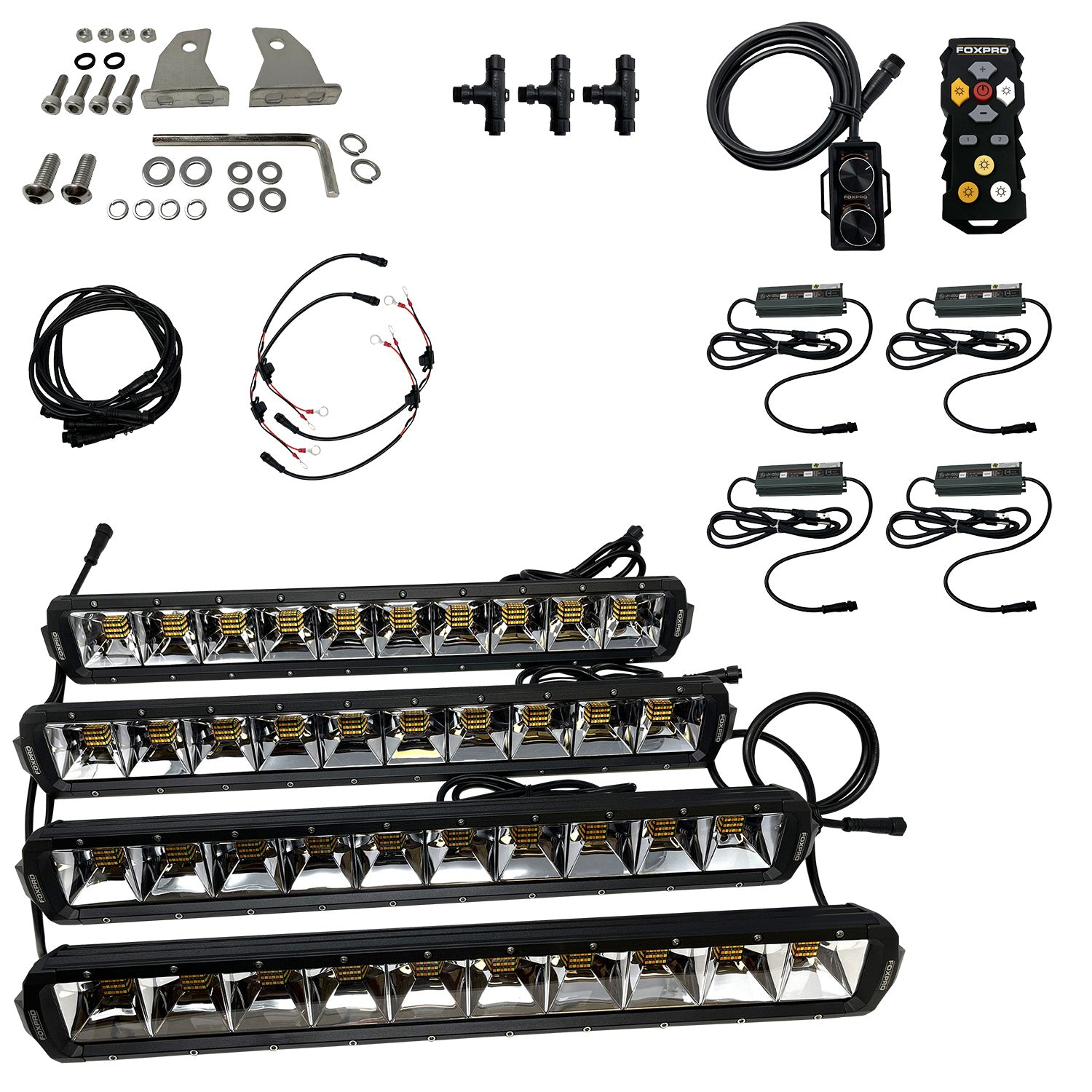 Foxpro MUDCT4KIT Mud Cutter LED Bowfishing Light Kit 2810/3380/4408 Lumens White/Amber/Mixed