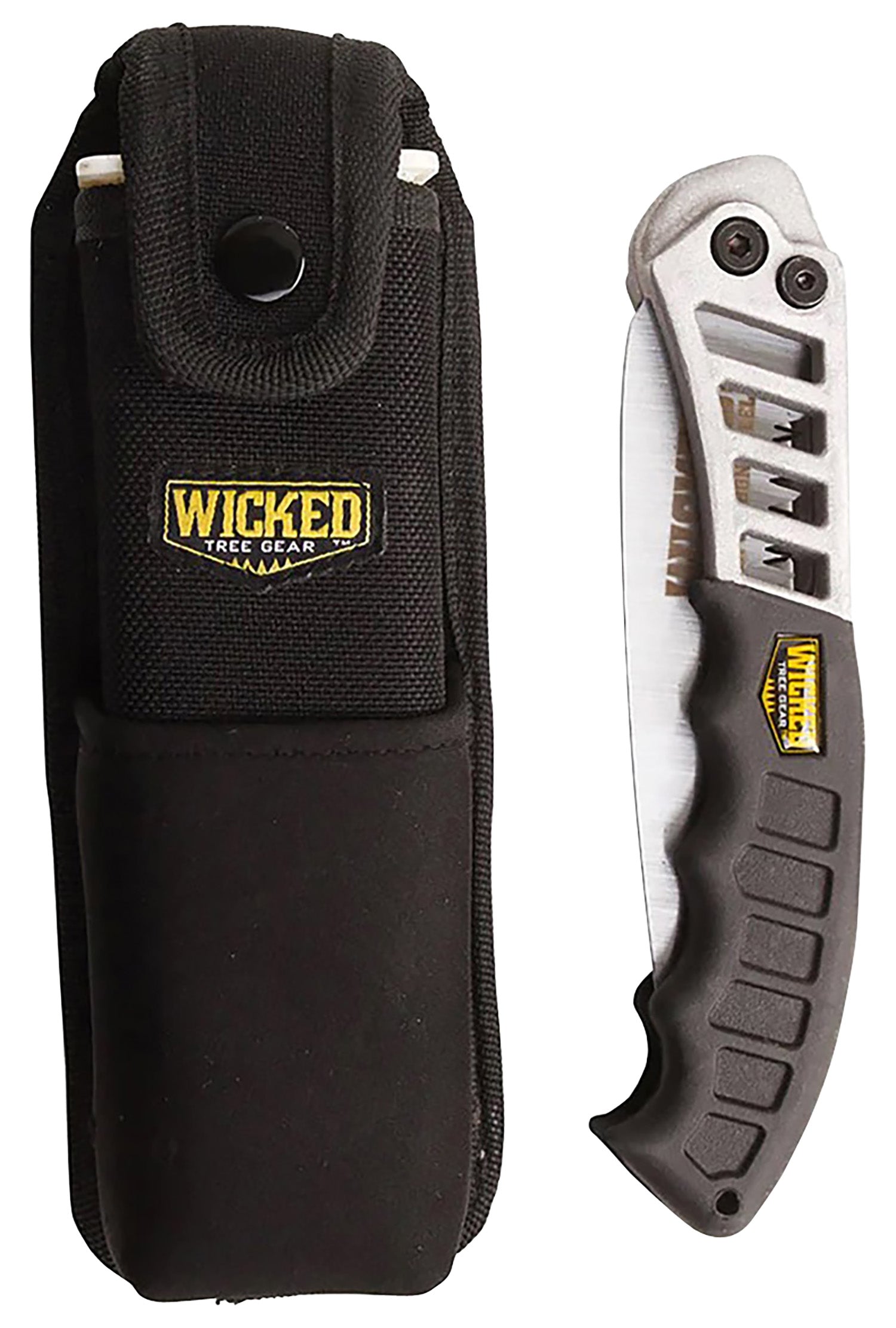 Wicked Tree Gear WTG003 Combo Pack Folding Saw 7" High Carbon Steel Blade with Scabbard