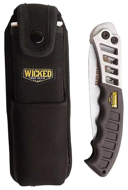Wicked Tree Gear WTG003 Combo Pack Folding Saw 7" High Carbon Steel Blade with Scabbard