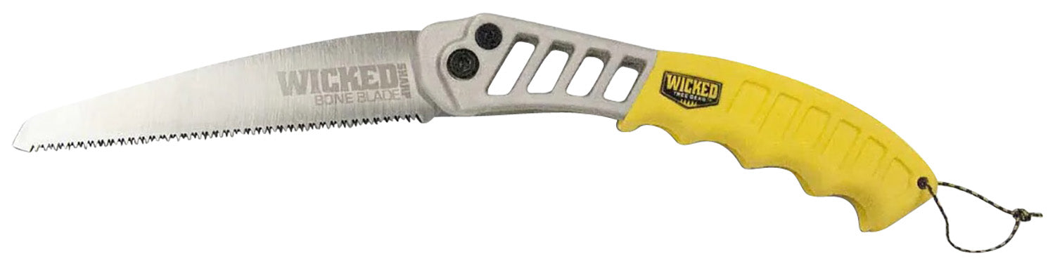Wicked Tree Gear WTG007 Tough Utility Folding Saw 7" High Carbon Steel Blade Yellow Overmold Handle