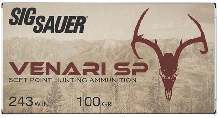 Sig Sauer V243SP10020 Venari Soft Point SP 100 Grain .243 Winchester