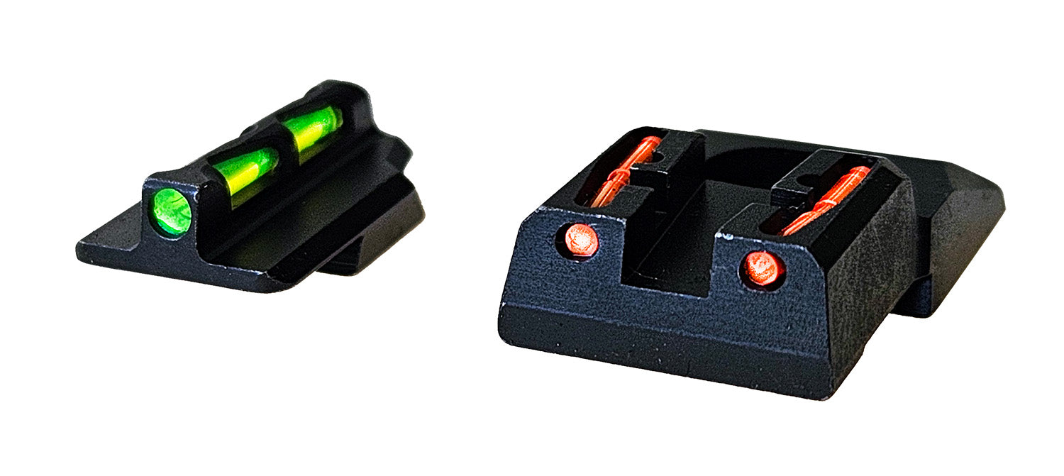 HiViz RGS9LW21 LiteWave Ruger Security 9 Sight Set - Green Fiber Optic Front, Orange Fiber Optic Rear