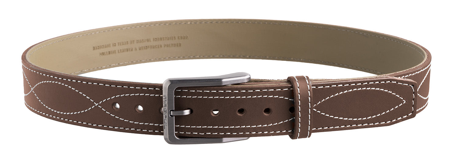 Magpul Tejas El Pistolero Chocolate Brown Bull Hide Gun Belt 46" 1.50" Wide Buckle