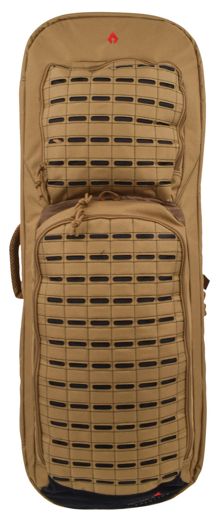 Advance Warrior Solutions FR28RBPTN/BL Frame 28" Tan Polyester Tactical Rifle Backpack, Molle Front