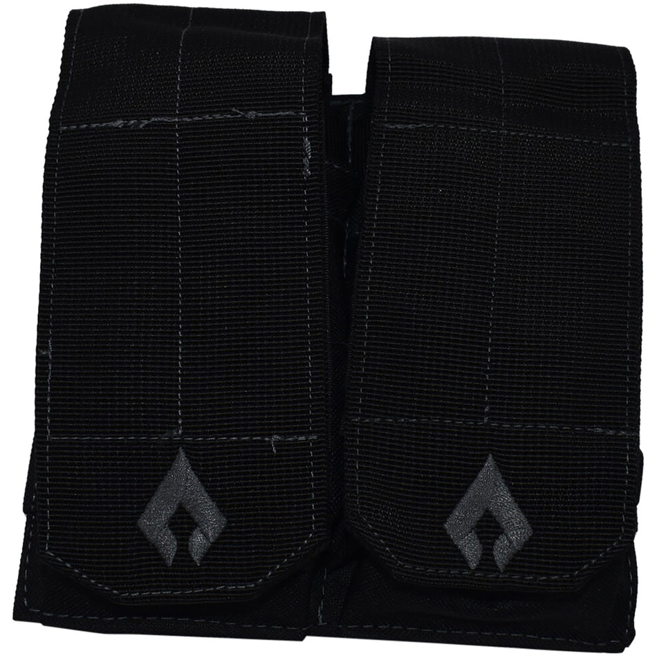 Advance Warrior Solutions AROTTMPBL Double Mag Pouch Open Top AR Style Black MOLLE