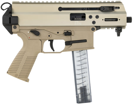 B&T Firearms 36176502CT APC 9K 9mm Luger 30+1 4.30" Black Threaded Barrel, Coyote Tan Aluminum/Polymer Frame, Picatinny Rail, Brace Adapter, Coyote Polymer Grip, Ambidextrous