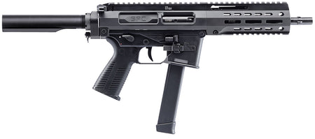 B&T Firearms 500003ABG SPC9 9mm Luger 33+1 9.10", Black, Buffer Tube Stock, Polymer Grip (Glock Mag Compatible)