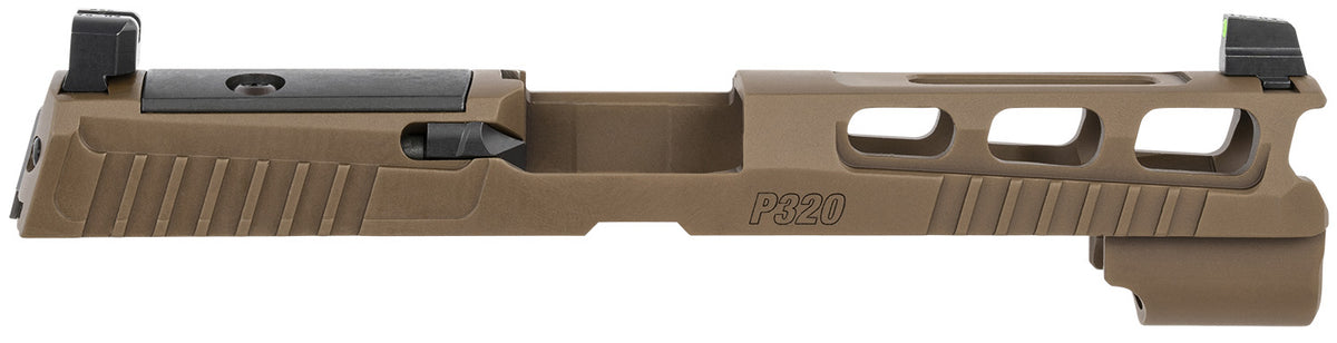 Sig Sauer P320 PRO-CUT Optic Ready Slide 9mm PVD Coyote Brown 4.7" or 5.5" Threaded Barrel