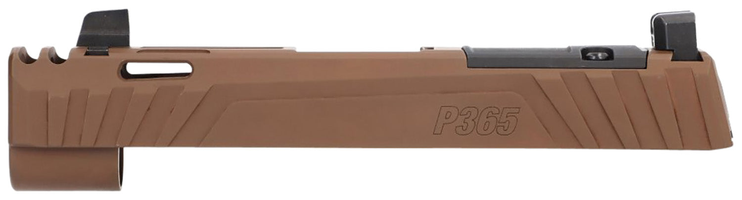Sig Sauer P365/P365XL/P365X Optic Ready Slide 9mm Nitride Coyote Brown Integrated Compensator XRAY3