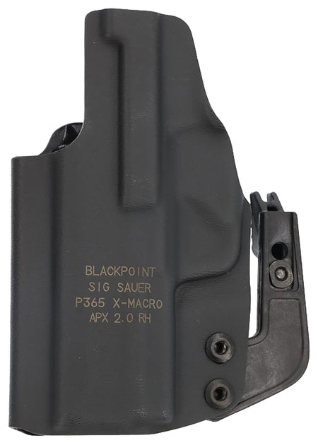 Sig Sauer BlackPoint Tactical IWB Holster Black Kydex Belt Clip Fits P365-XMACRO Right Hand