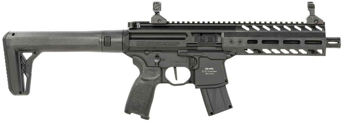 Sig Sauer MPX CO2 Air Rifle Gen 2 .177 Pellet 30rd 8" Rifled Steel Barrel Black