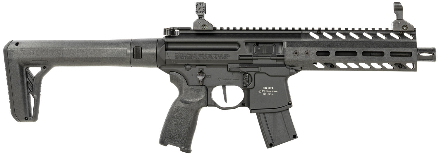 Sig Sauer MPX CO2 Air Rifle Gen 2 .177 Pellet 30rd 8" Rifled Steel Barrel Black