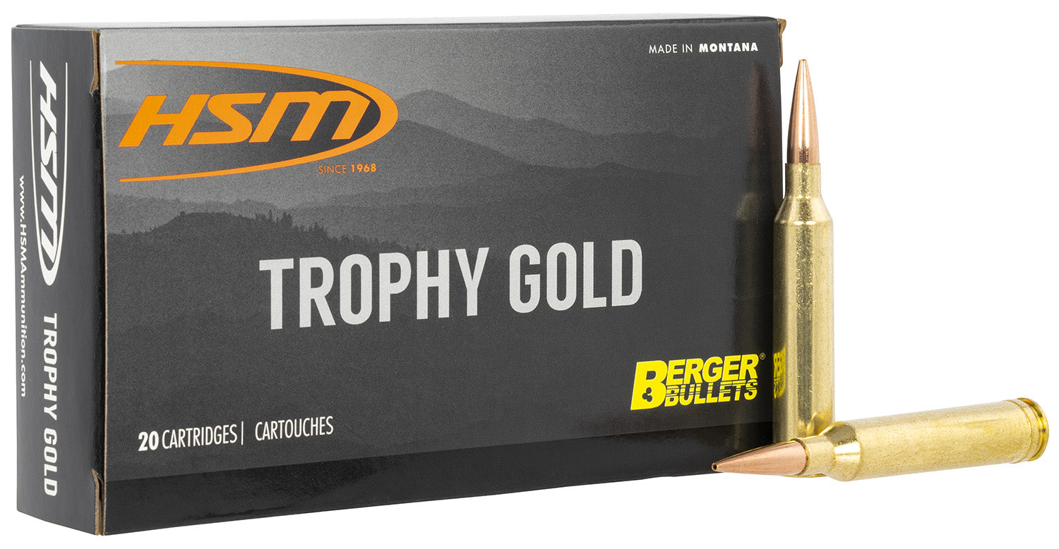HSM 65X284130VLD Trophy Gold Berger Hunting VLD Match  130 Grain 6.5-284 Norma