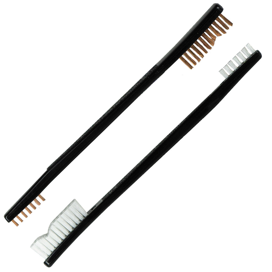KleenBore UT-COMBO Double End Brush Combo Set Bronze & Nylon Bristles 2 Pack