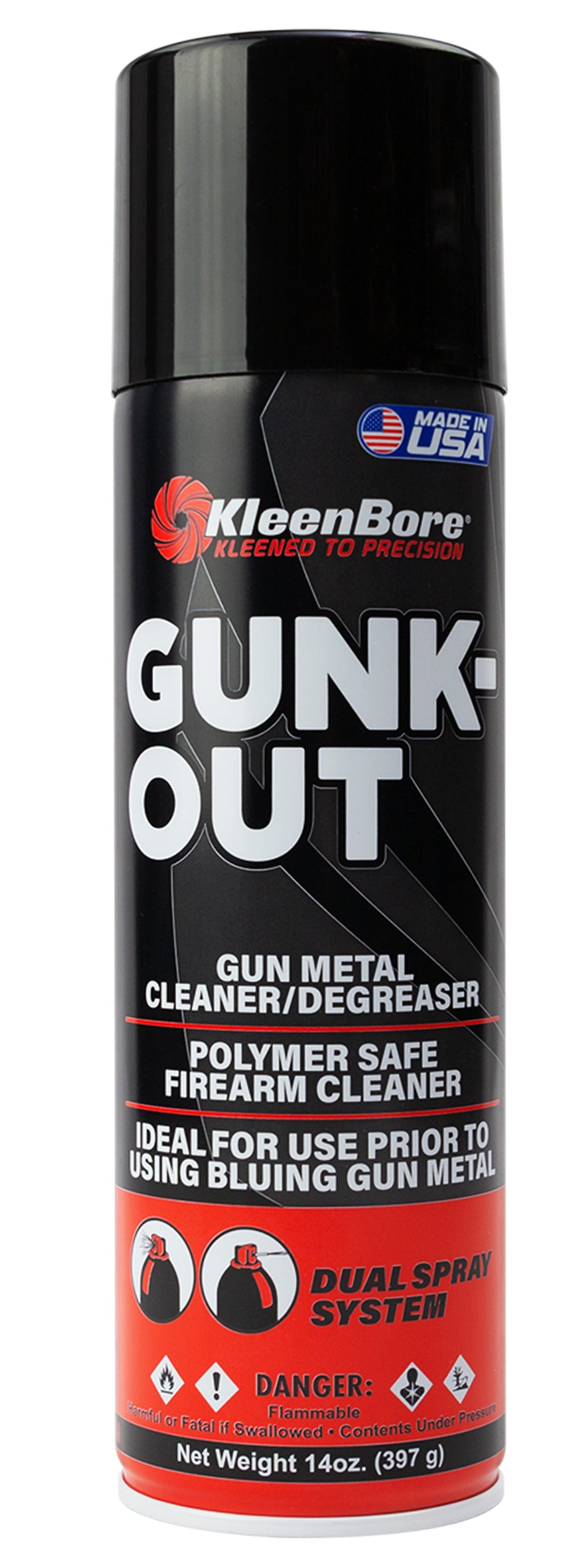 KleenBore GO5A Gunk-Out Gun Metal Cleaner & Degreaser 14 oz. Aerosol Spray