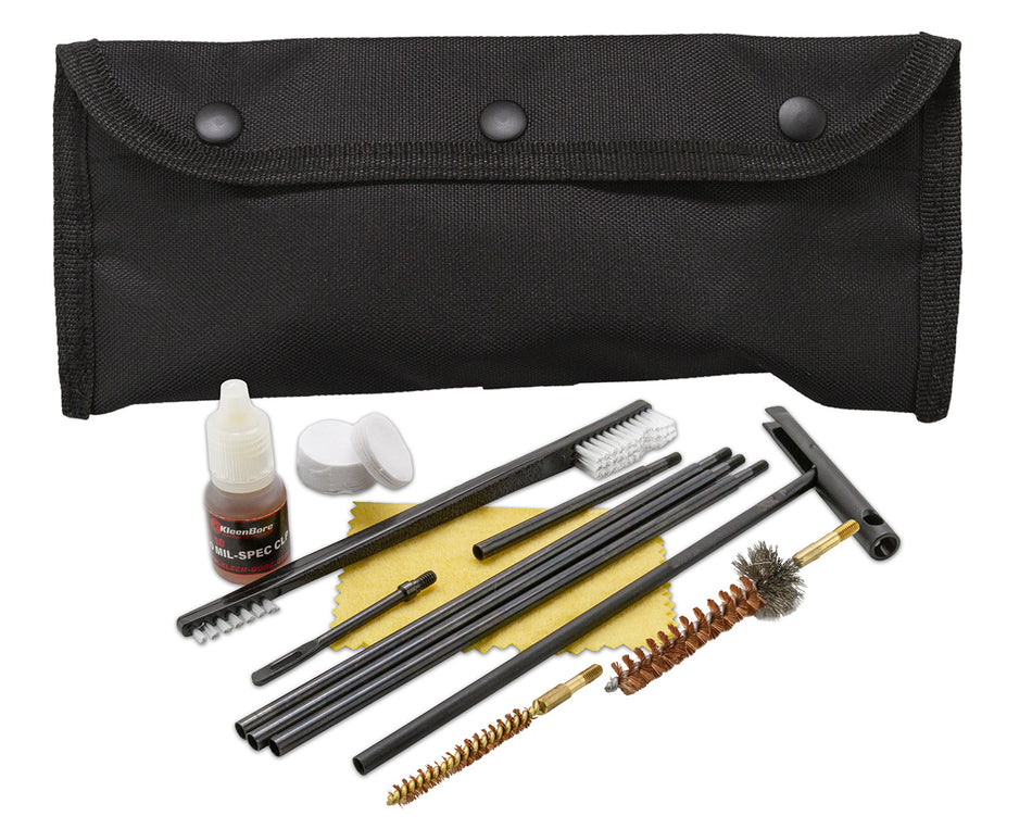 KleenBore POU302B Modular Multi-Caliber Cleaning Kit Handgun/Rifle Black Nylon Case