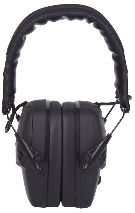 BenchMaster Rifleman TAC Electronic Earmuffs 22 dB Over-the-Head Hearing Protection Black