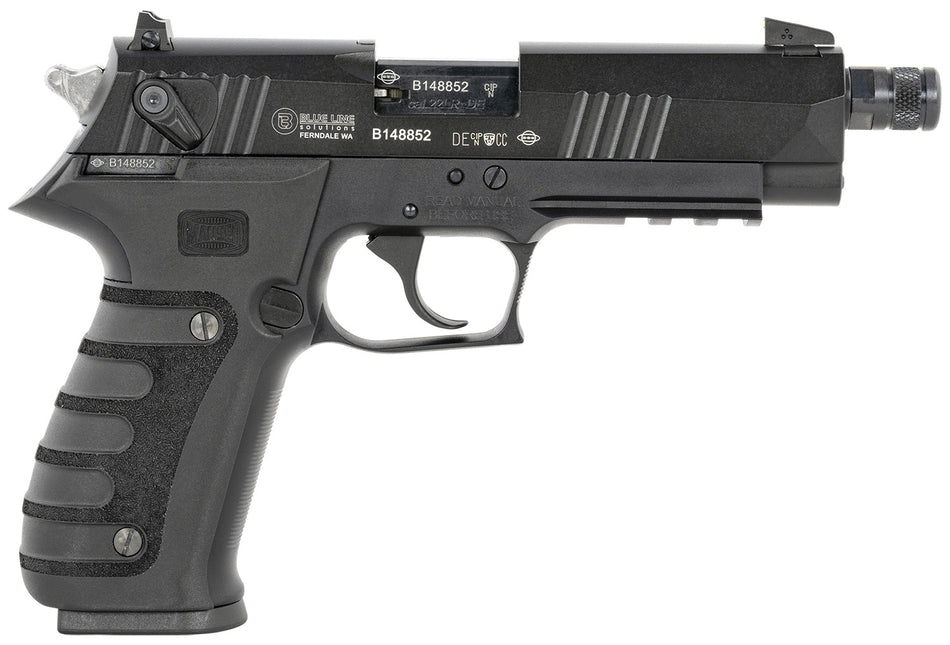 Mauser Rimfire 4010102 M20 22 LR 10+1 4.75" Black Steel Threaded Barrel, Black Serrated Slide, Black Aluminum Frame w/Picatinny Rail, Ambidextrous