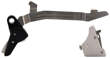 Timney Alpha Competition Silver Straight Trigger for Glock Gen3-4 Large Frame, .45 ACP/10mm Auto