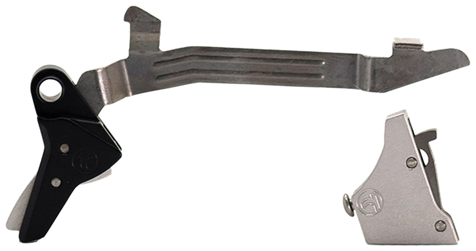 Timney Alpha Competition Silver Straight Trigger for Glock Gen3-4 Large Frame, .45 ACP/10mm Auto